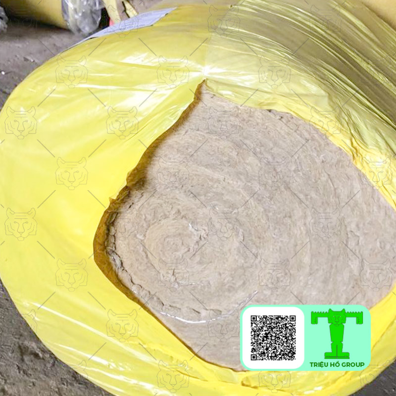 Bông khoáng Rockwool cuộn có lưới kẽm